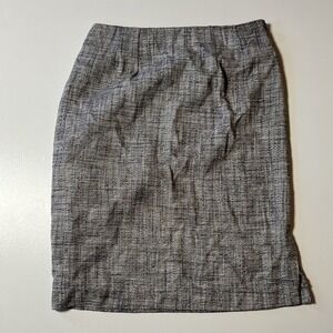 Vintage Pliers Tweed Skirt Size 11-12 Gray Tweed Career Pencil Skirt Made In USA